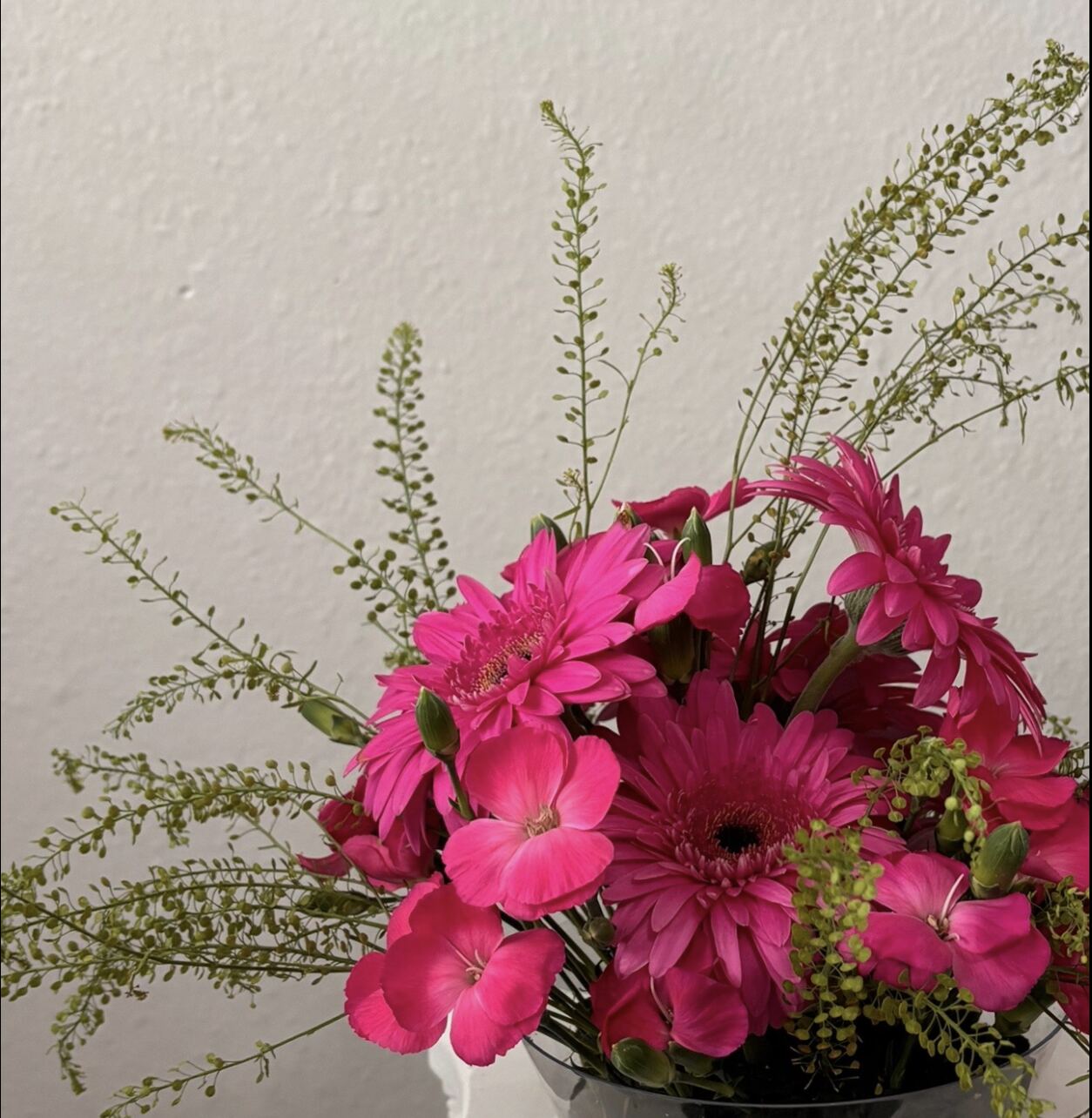 Candela Flower Co. magenta gerbera arrangement