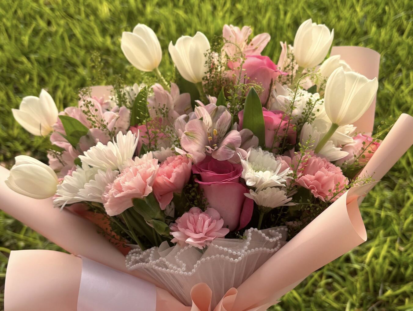 Candela Flower Co. personalized pink bouquets